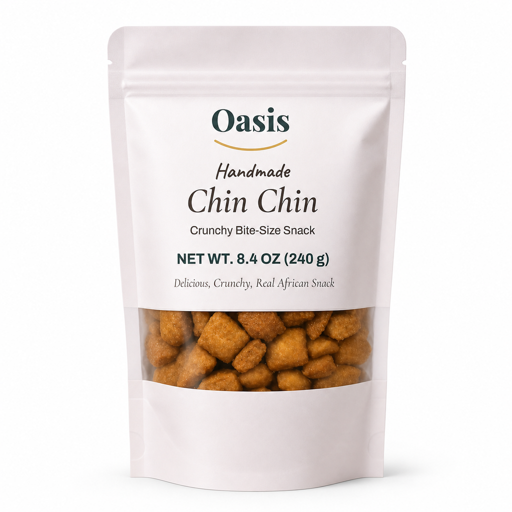 Oasis Handmade Chin Chin, Crunchy Bite-Size African Snack, 8.4 oz