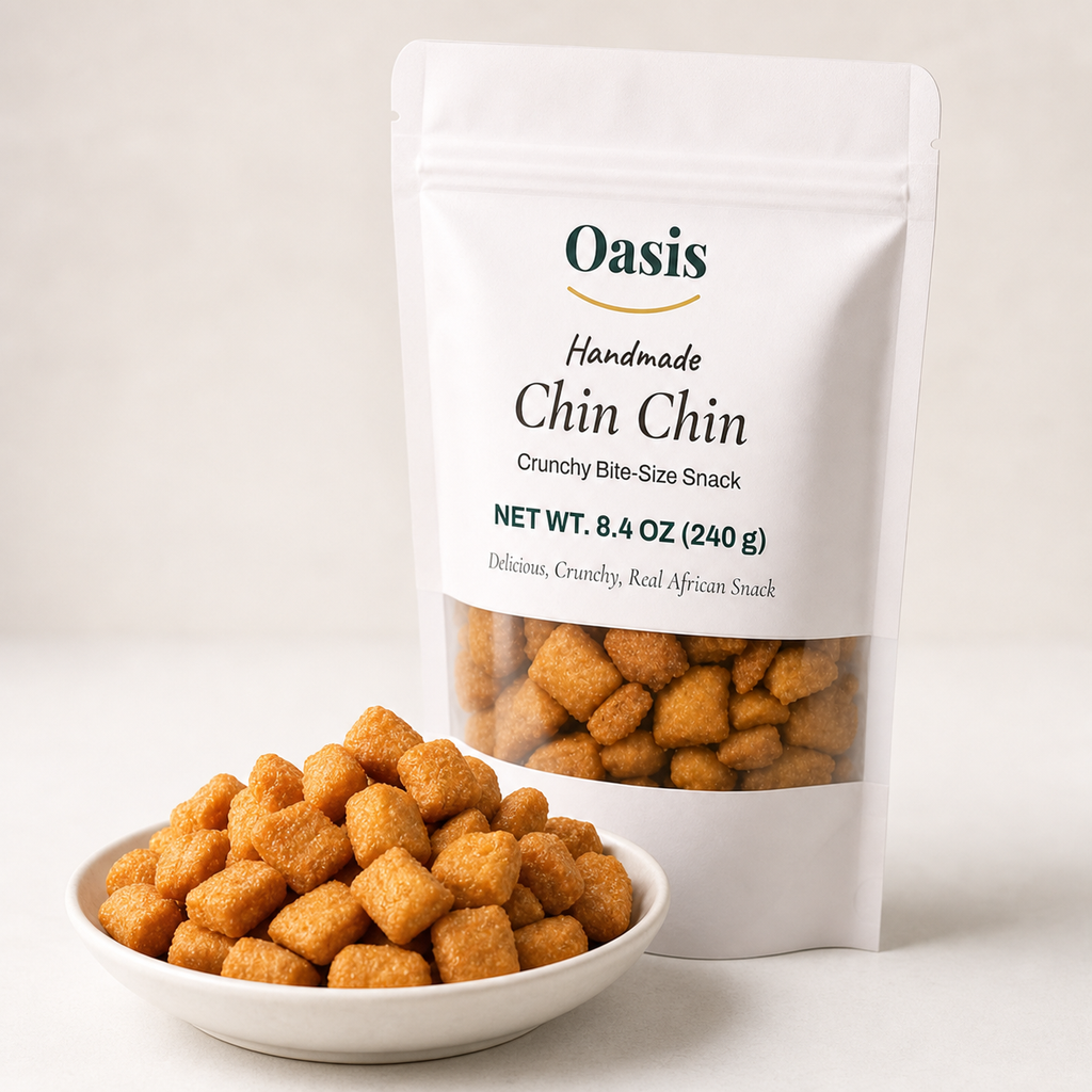 Oasis Handmade Chin Chin, Crunchy Bite-Size African Snack, 8.4 oz