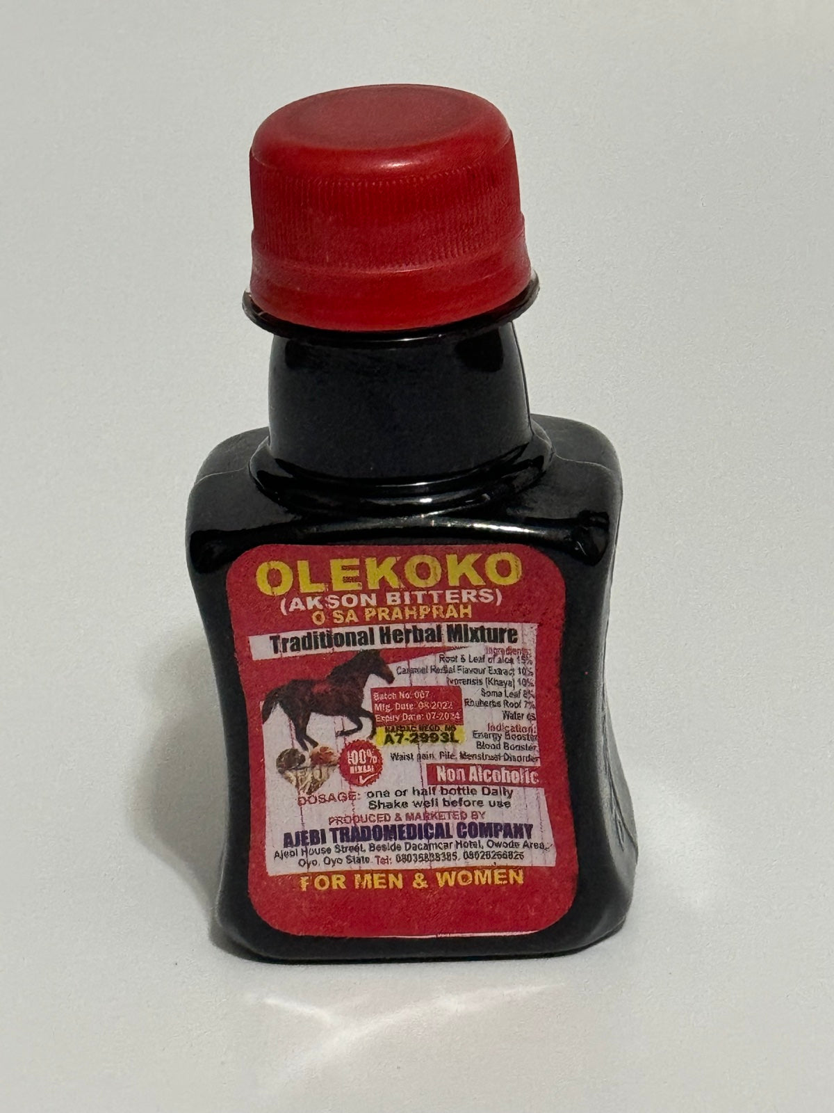 Single 100ml bottle of Olekoko Herbal Mixture
